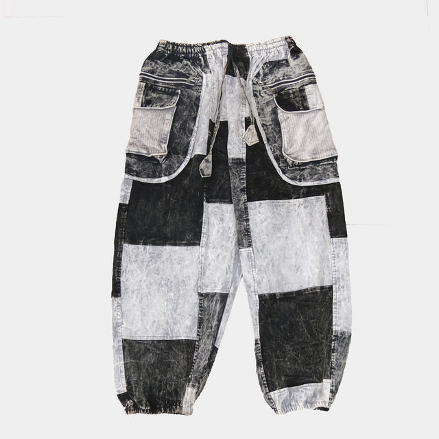Patch Corduroy Baggy Pants