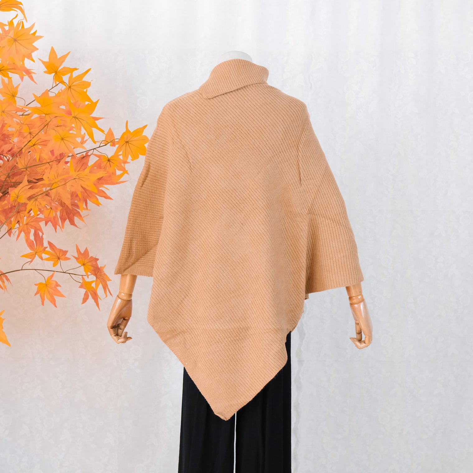 Knitted Boho Solid Ponchos