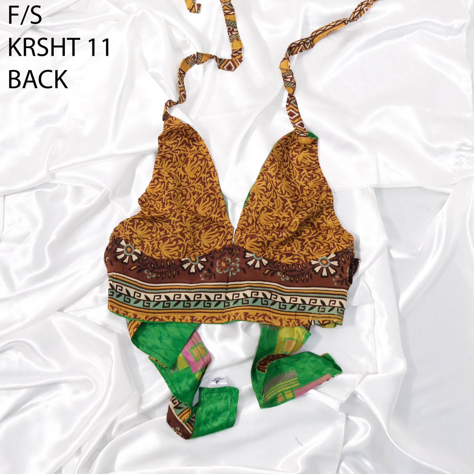 Reversible Upcycled Sari Bralette