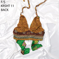 Reversible Upcycled Sari Bralette