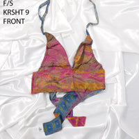Reversible Upcycled Sari Bralette