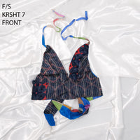 Patchwork Reversible Sari Bralette
