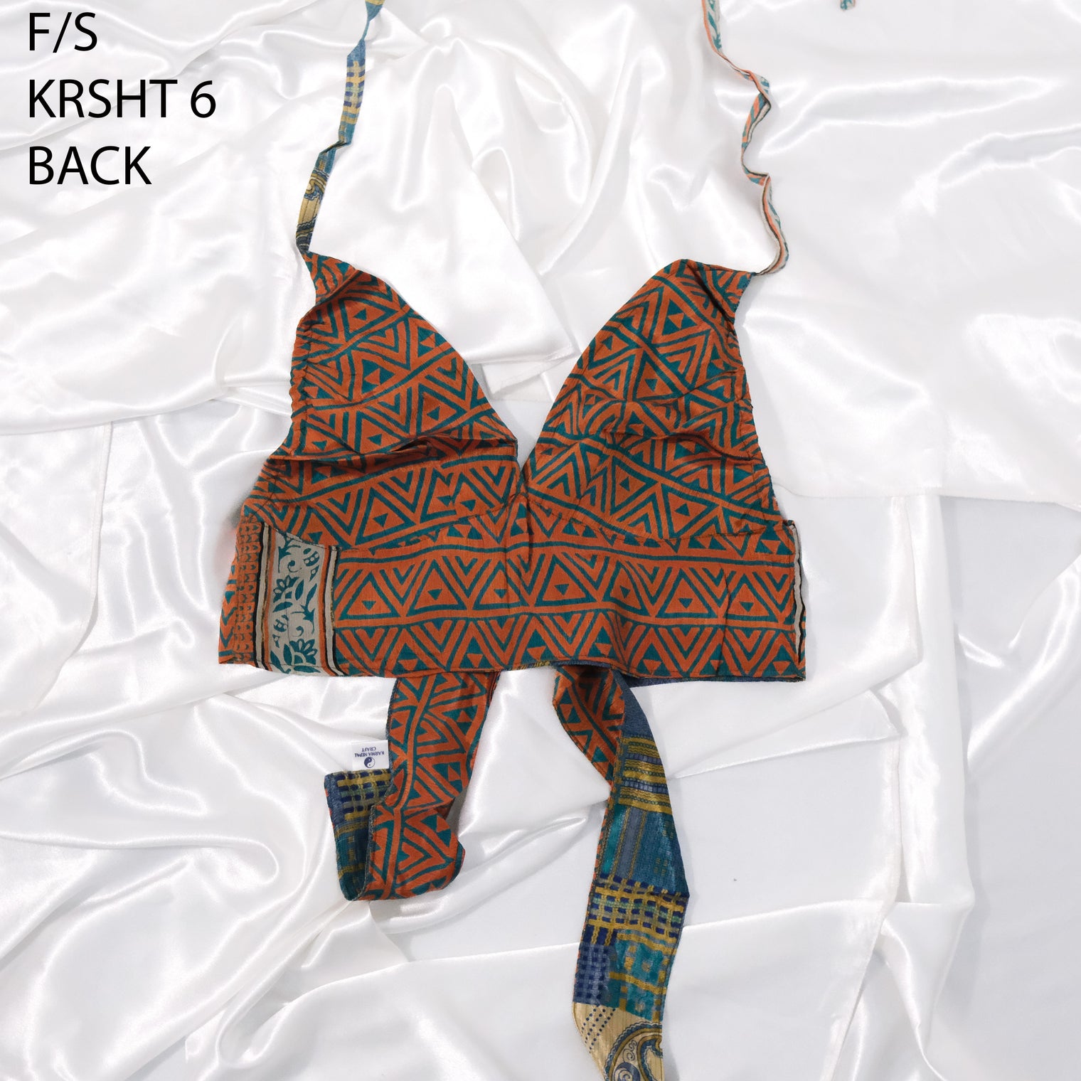 Patchwork Reversible Sari Bralette