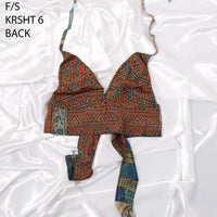 Patchwork Reversible Sari Bralette