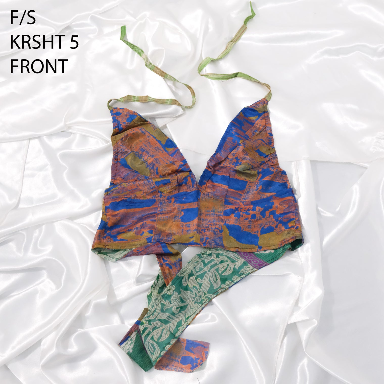 Patchwork Reversible Sari Bralette