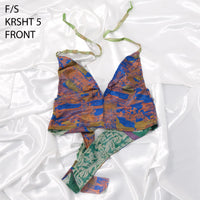 Patchwork Reversible Sari Bralette