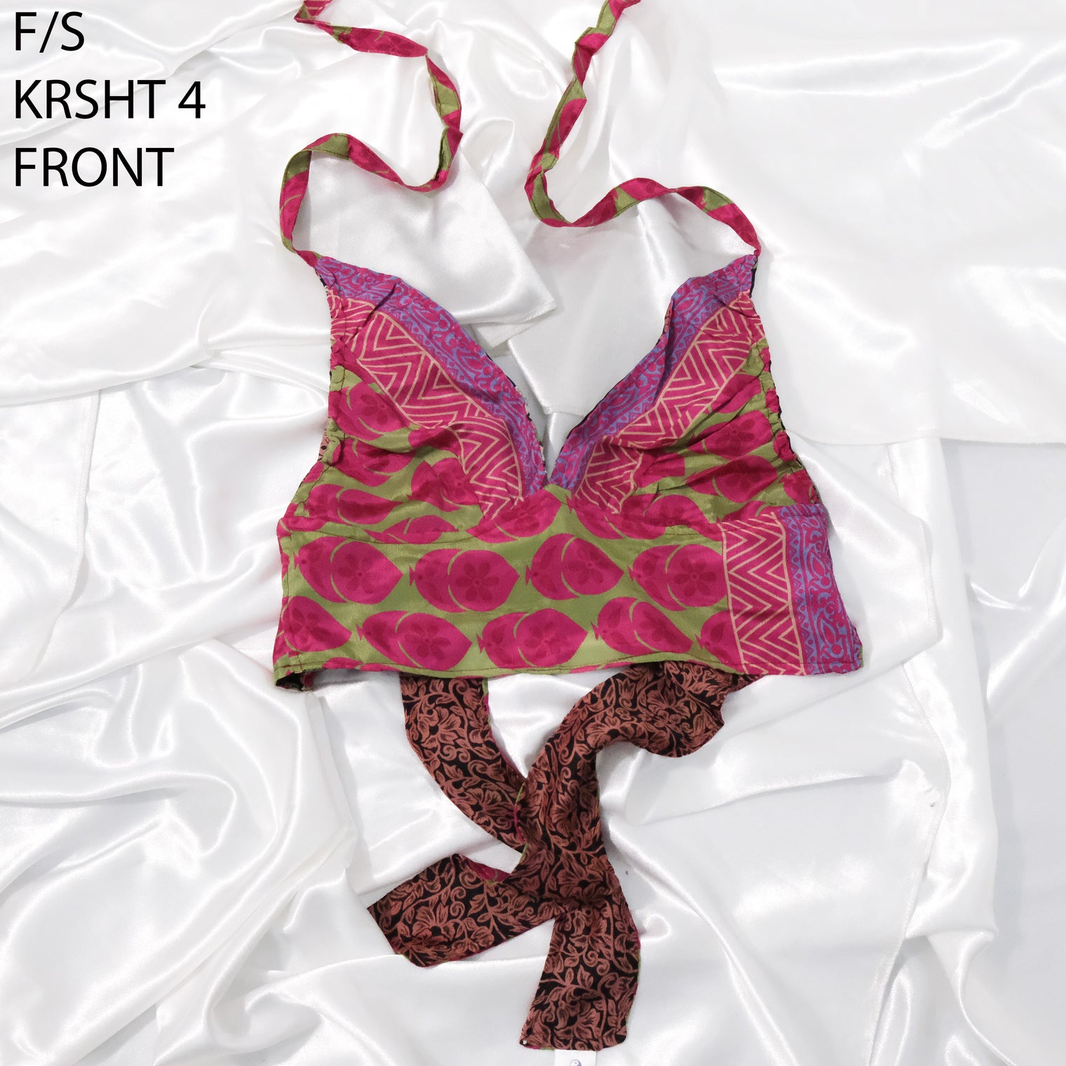 Reversible Patchwork Sari Bralette