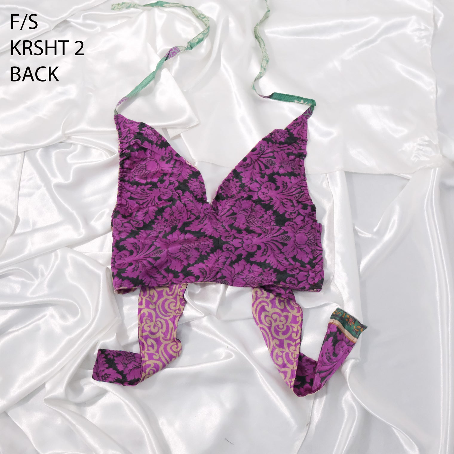 Reversible Patchwork Sari Bralette