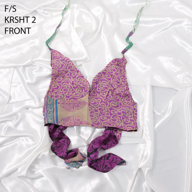 Reversible Patchwork Sari Bralette