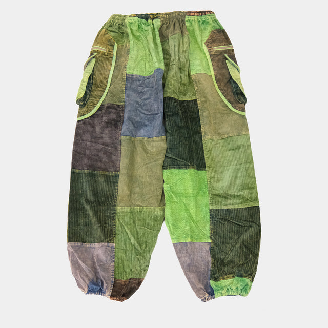 Patch Corduroy Baggy Pants