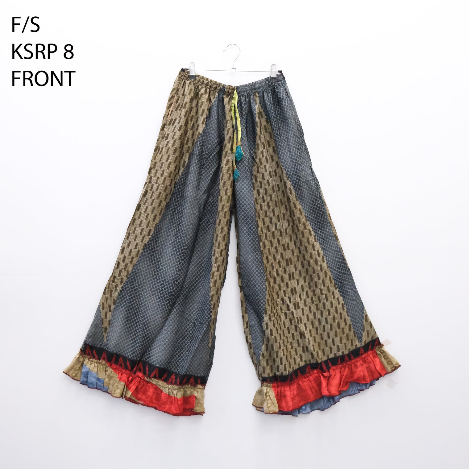 One of a Kind Recycled Sari Flowy Boho Pants
