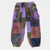 Patch Corduroy Baggy Pants