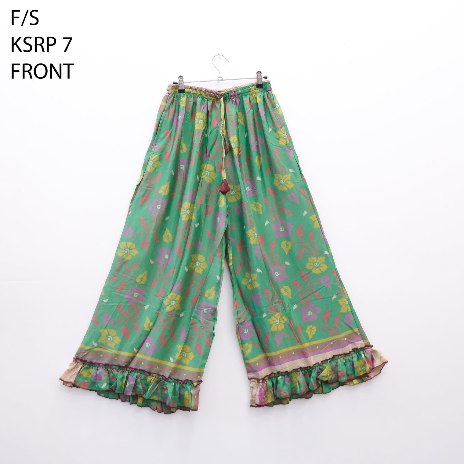 One of a Kind Recycled Sari Flowy Boho Pants