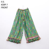 One of a Kind Recycled Sari Flowy Boho Pants
