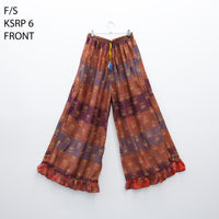 One of a Kind Recycled Sari Flowy Boho Pants