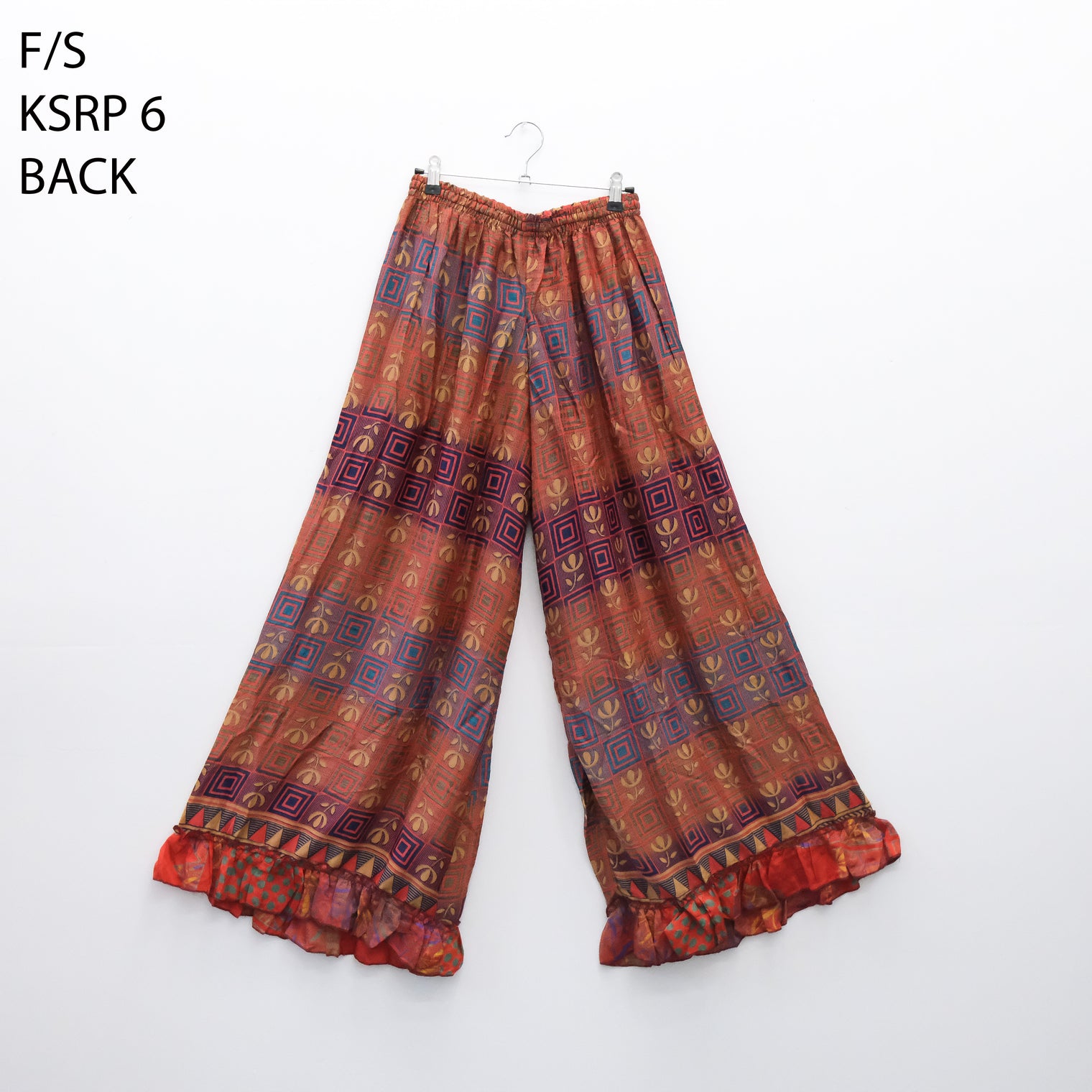 One of a Kind Recycled Sari Flowy Boho Pants