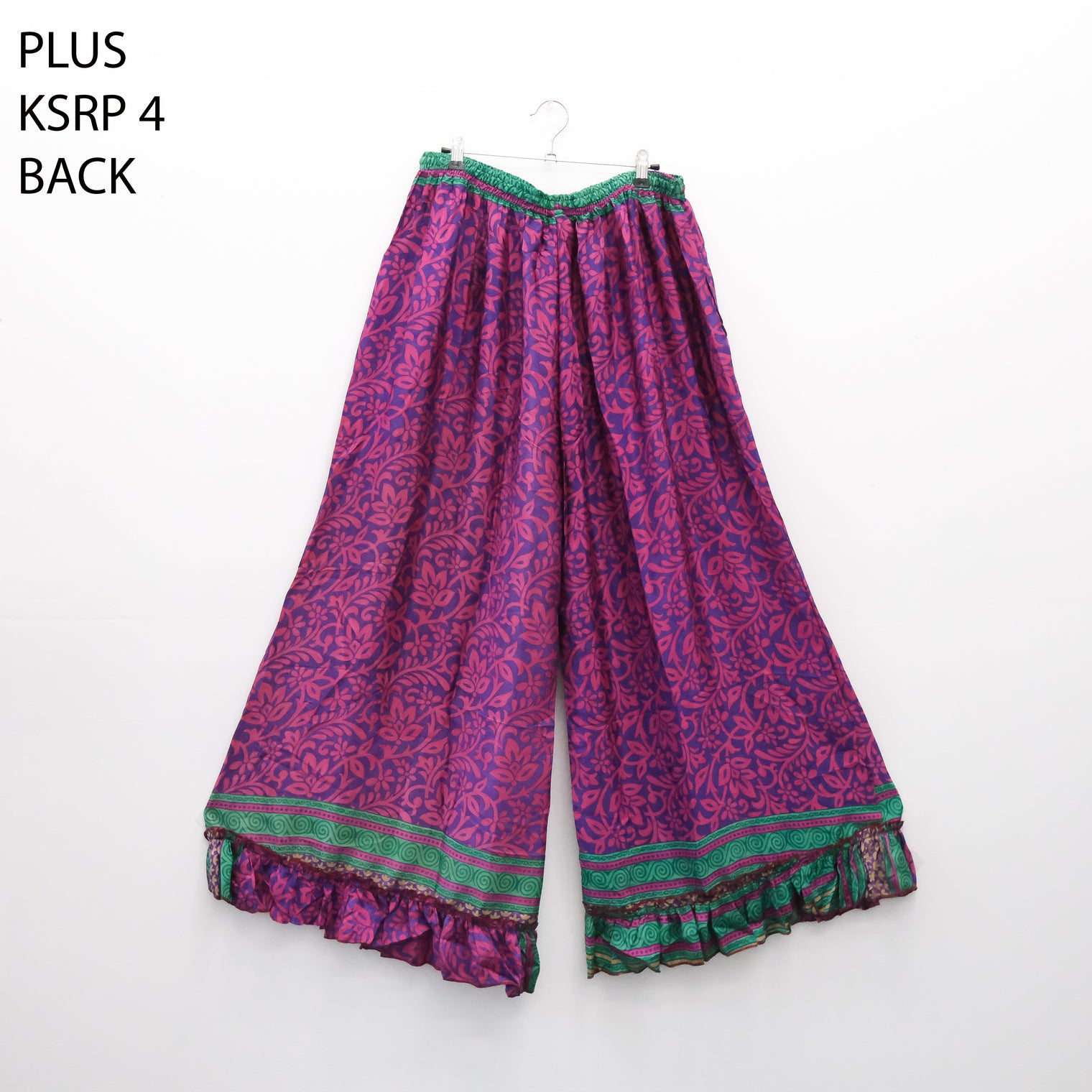 Flowy Recycled Sari Boho Palazzo Pants