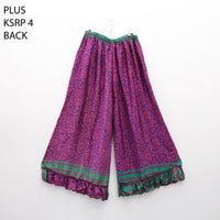 Flowy Recycled Sari Boho Palazzo Pants