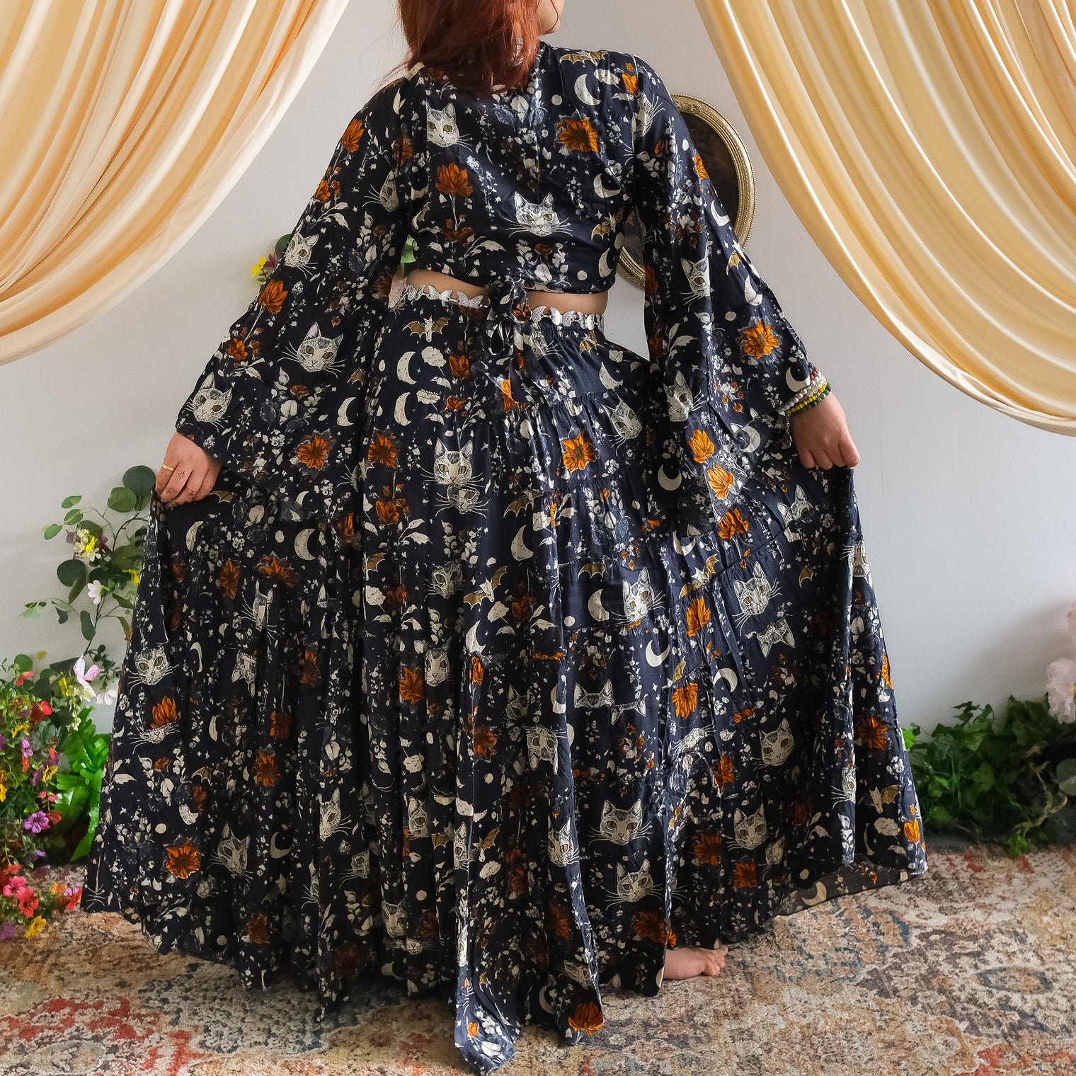 Luna Mystic Witchy Skirt and Bell Sleeve Top