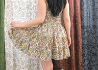 Boho Celestial Paisley Mini Skirt with Pockets