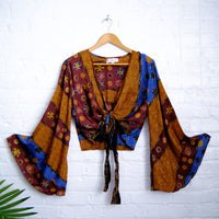 Fairy Boho Flare Sleeve Wrap Top