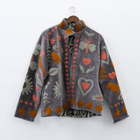Handmade Embroidered Velvet Reversible Jacket