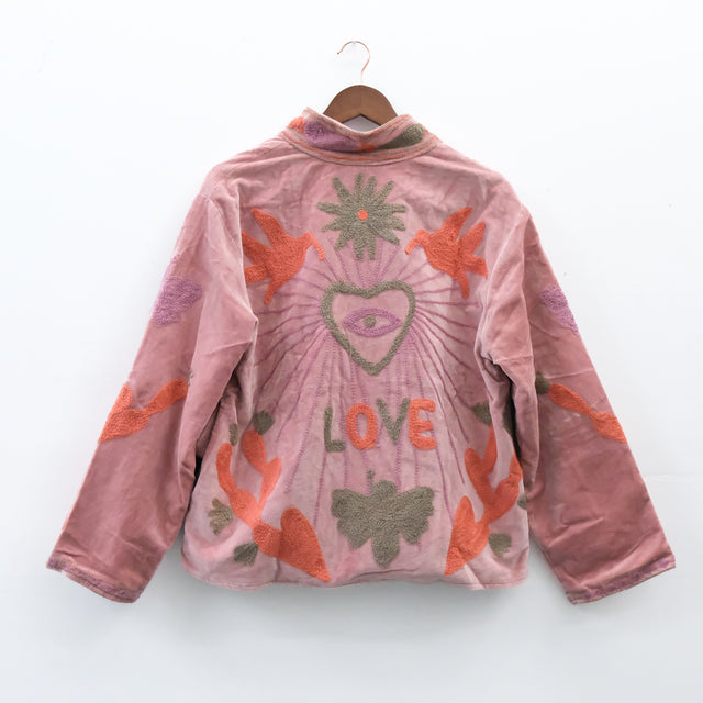 Reversible Velvet Embroidery Jacket