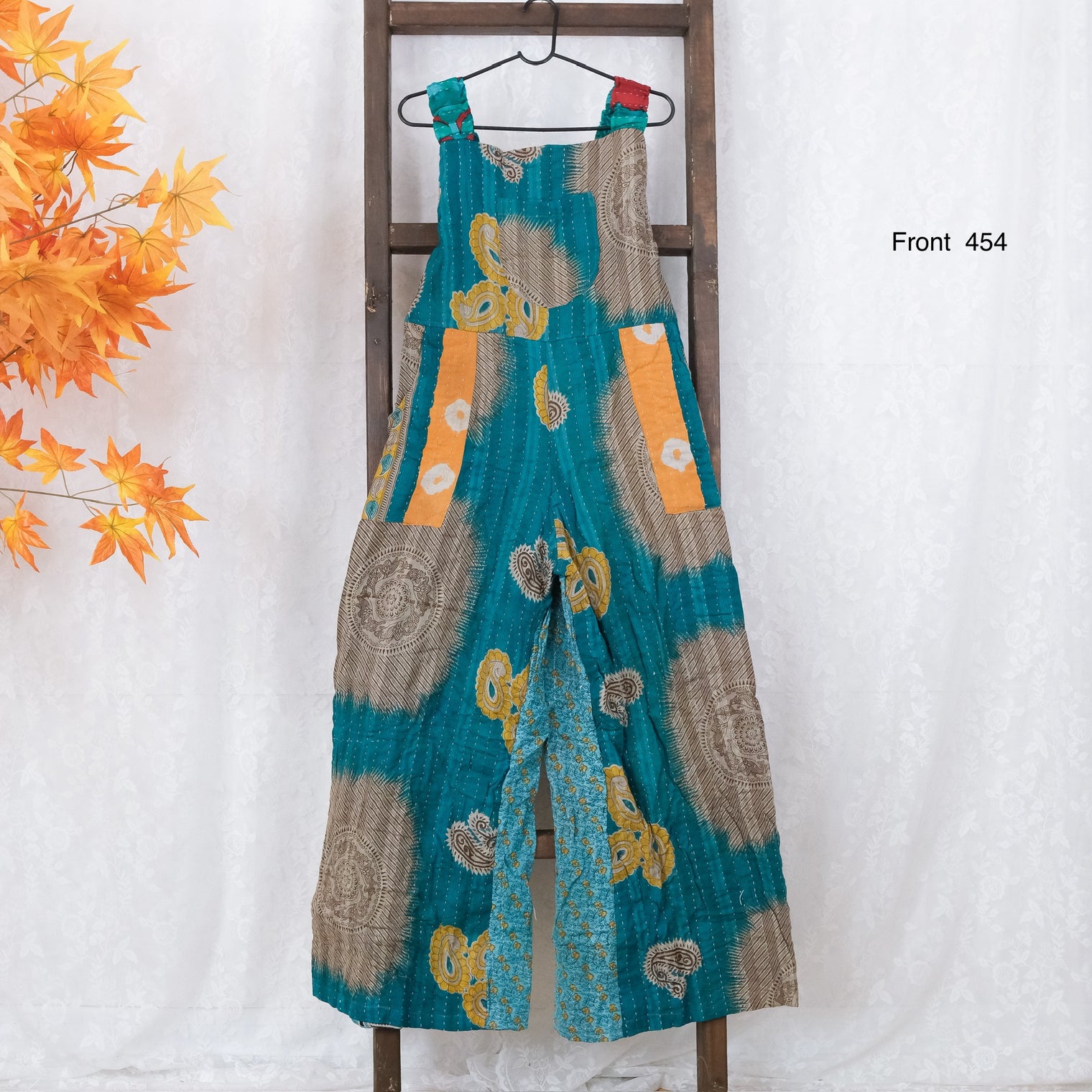 Kantha Wide Leg Boho Jumpsuit