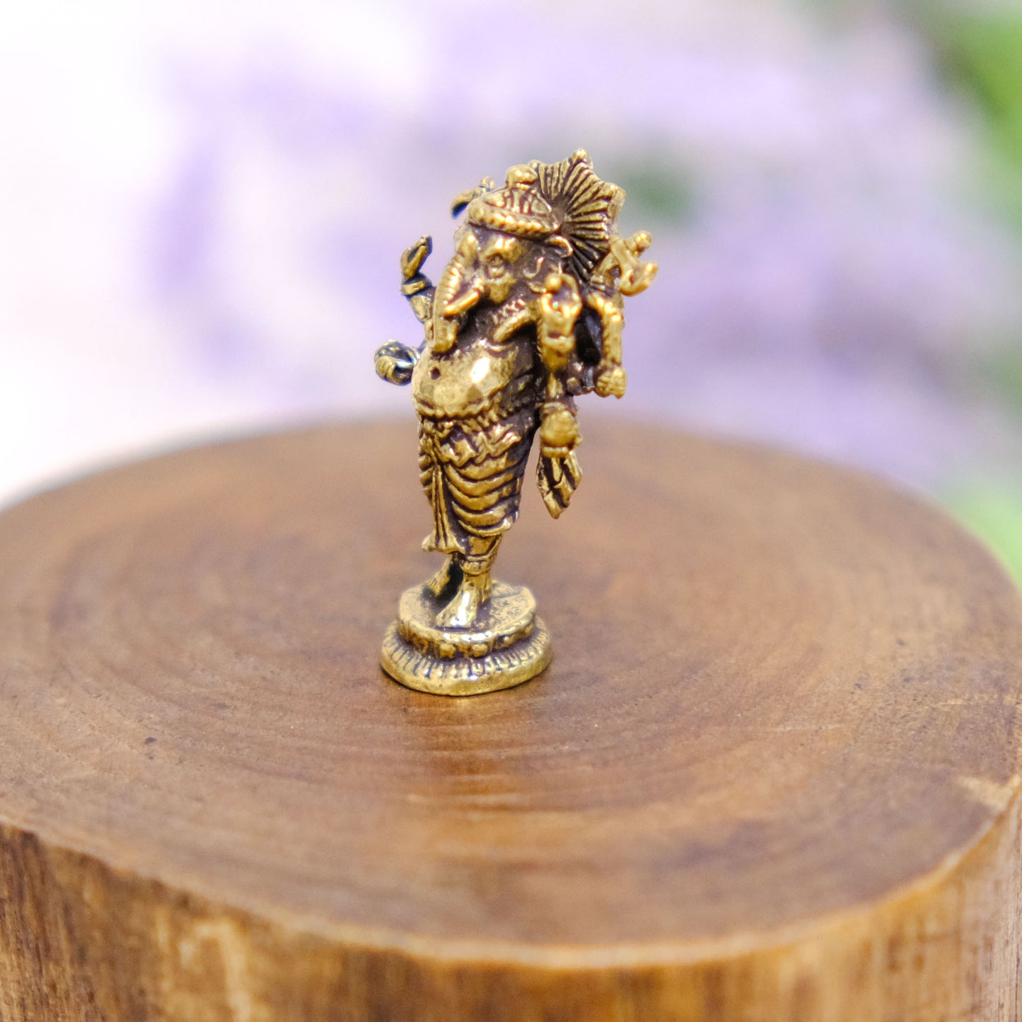 Tiny Brass Ganesha Statue