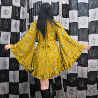 Dreamy Whimsy Mini  Wrap Dress with Pockets