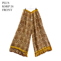 Flowy Recycled Sari Boho Palazzo Pants