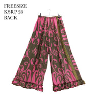 One of a Kind Recycled Sari Flowy Boho Pants