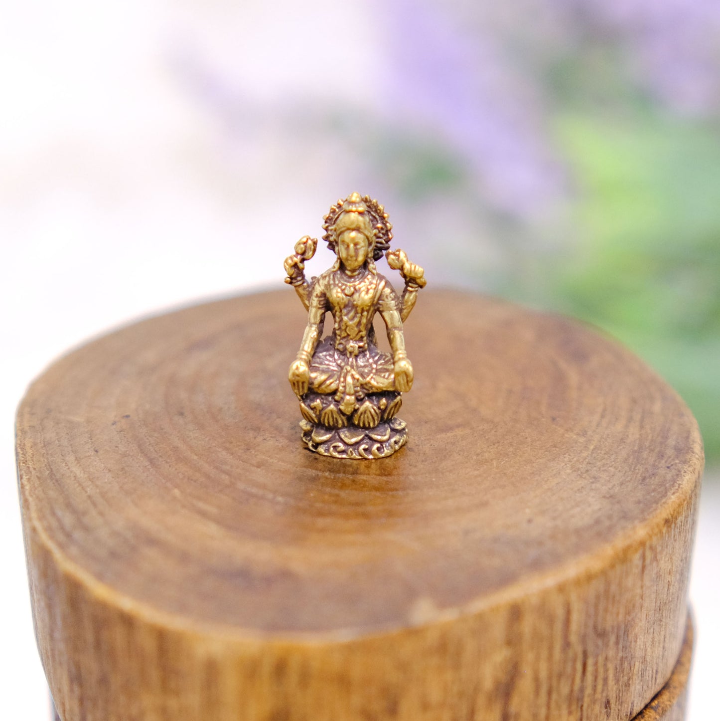 Brass Laxmi Statue, the Goddess of Wealth and Prosperity
