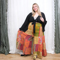 Kantha Plus Size Boho Reversible Pants