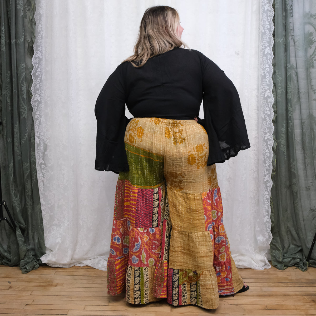 Kantha Plus Size Boho Reversible Pants