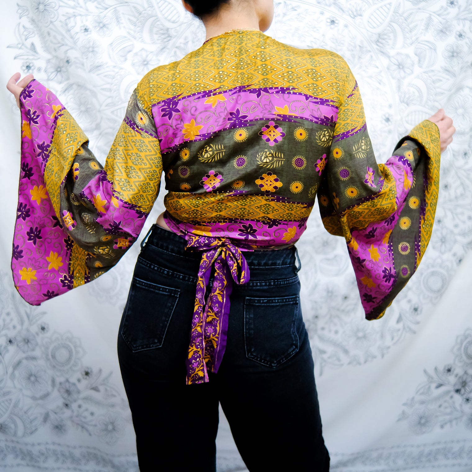 Fairy Boho Flare Sleeve Wrap Top