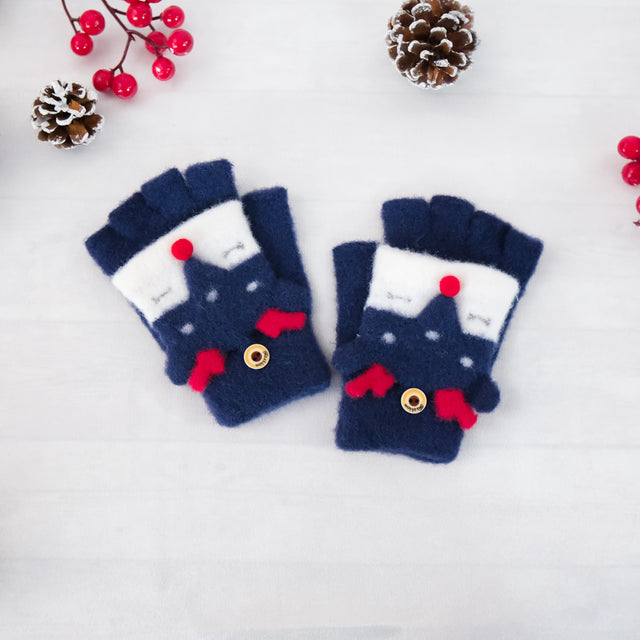 Reindeer Unisex Kids Convertible Gloves