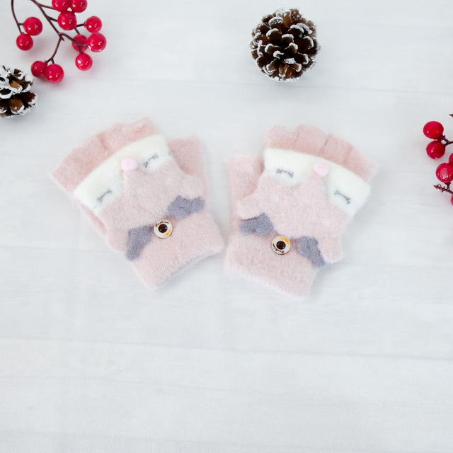 Reindeer Unisex Kids Convertible Gloves