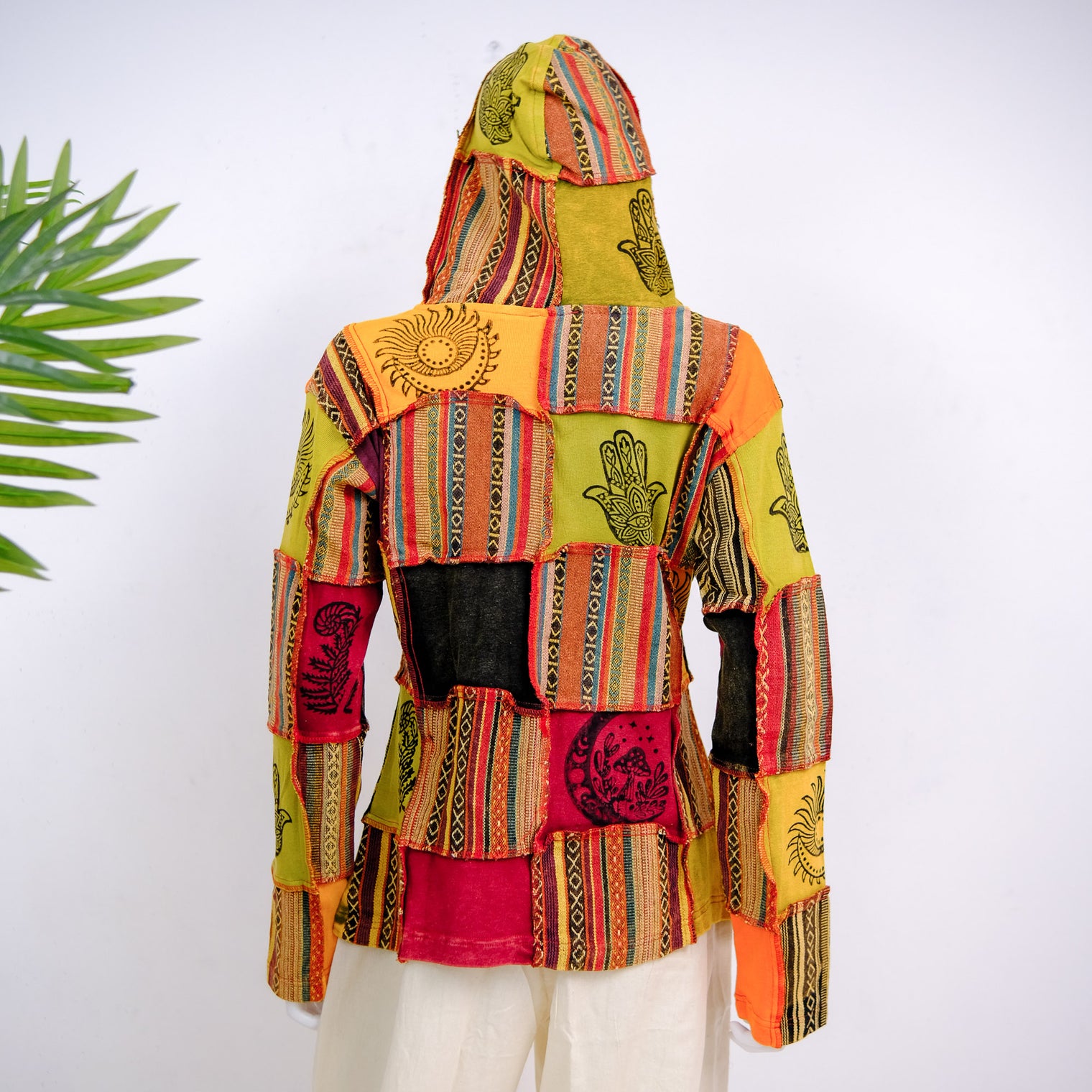 Patchwork Block Print Unisex Jacket