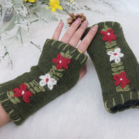 Crochet Handwarmers with Fleece Lining from Nepal