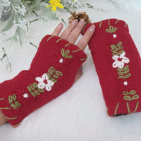 Crochet Handwarmers with Fleece Lining from Nepal