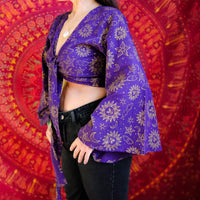 Celestial Cotton Wrap Top