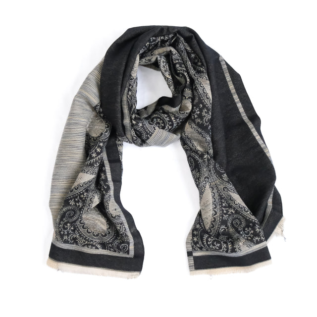 Reversible Paisley Wrap Scarf