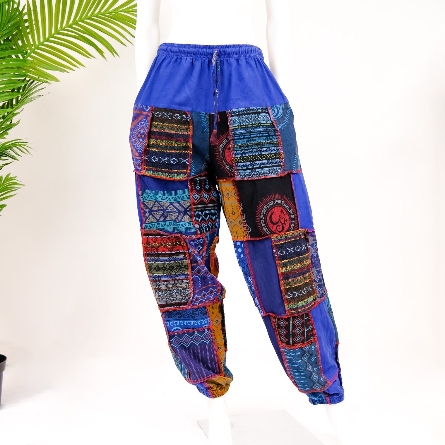 Patch Handwoven Cotton Pants