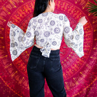 Celestial Cotton Wrap Top