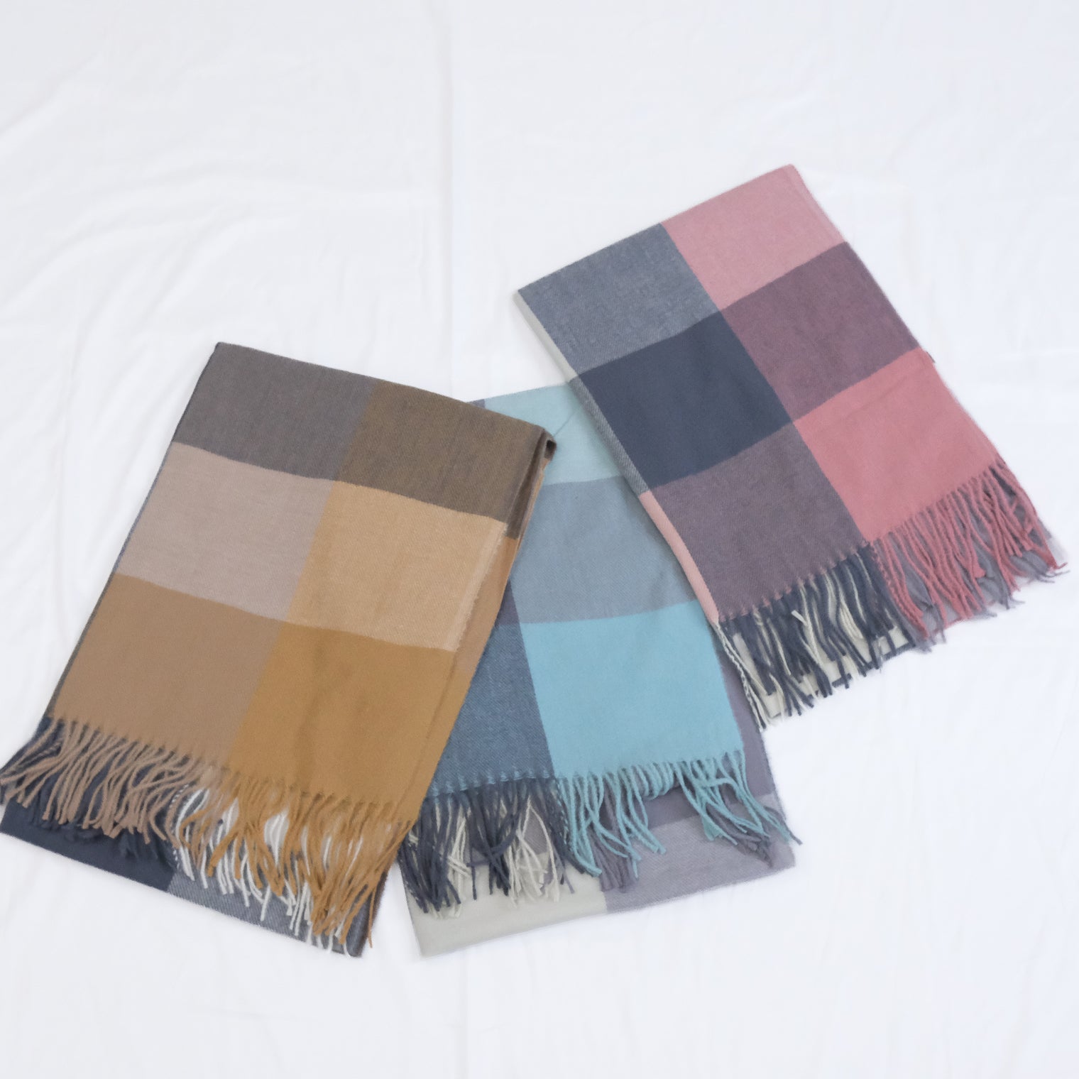 Cozy Large Plaid Blanket Scarf