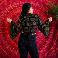 Celestial Cotton Wrap Top