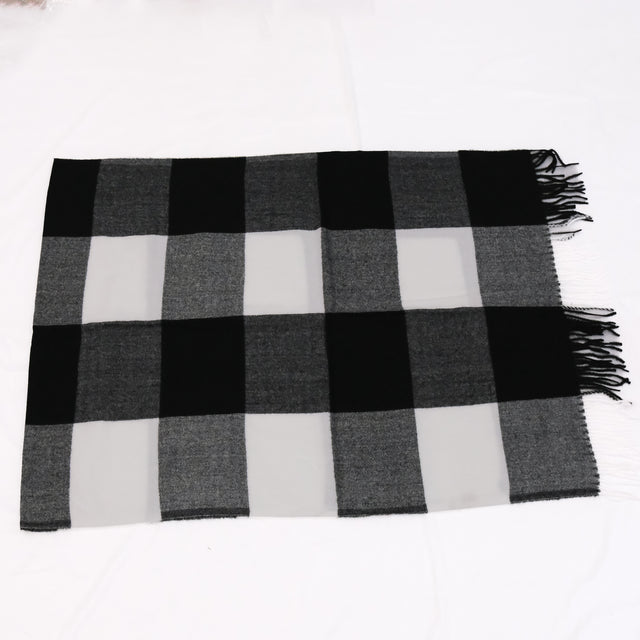 Cozy Large Plaid Blanket Scarf