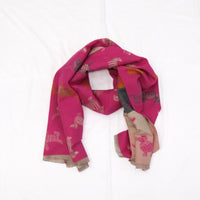 Reversible Whimsical Dog Print Oversized Scarf