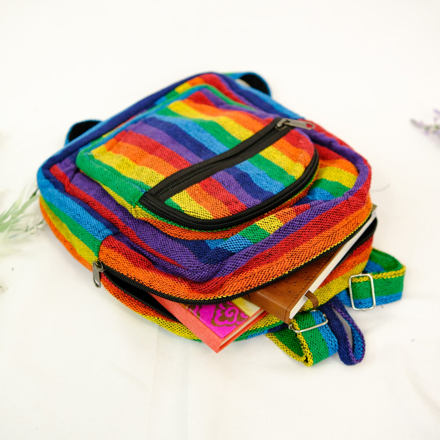 Hemp Rainbow Pride Back Pack